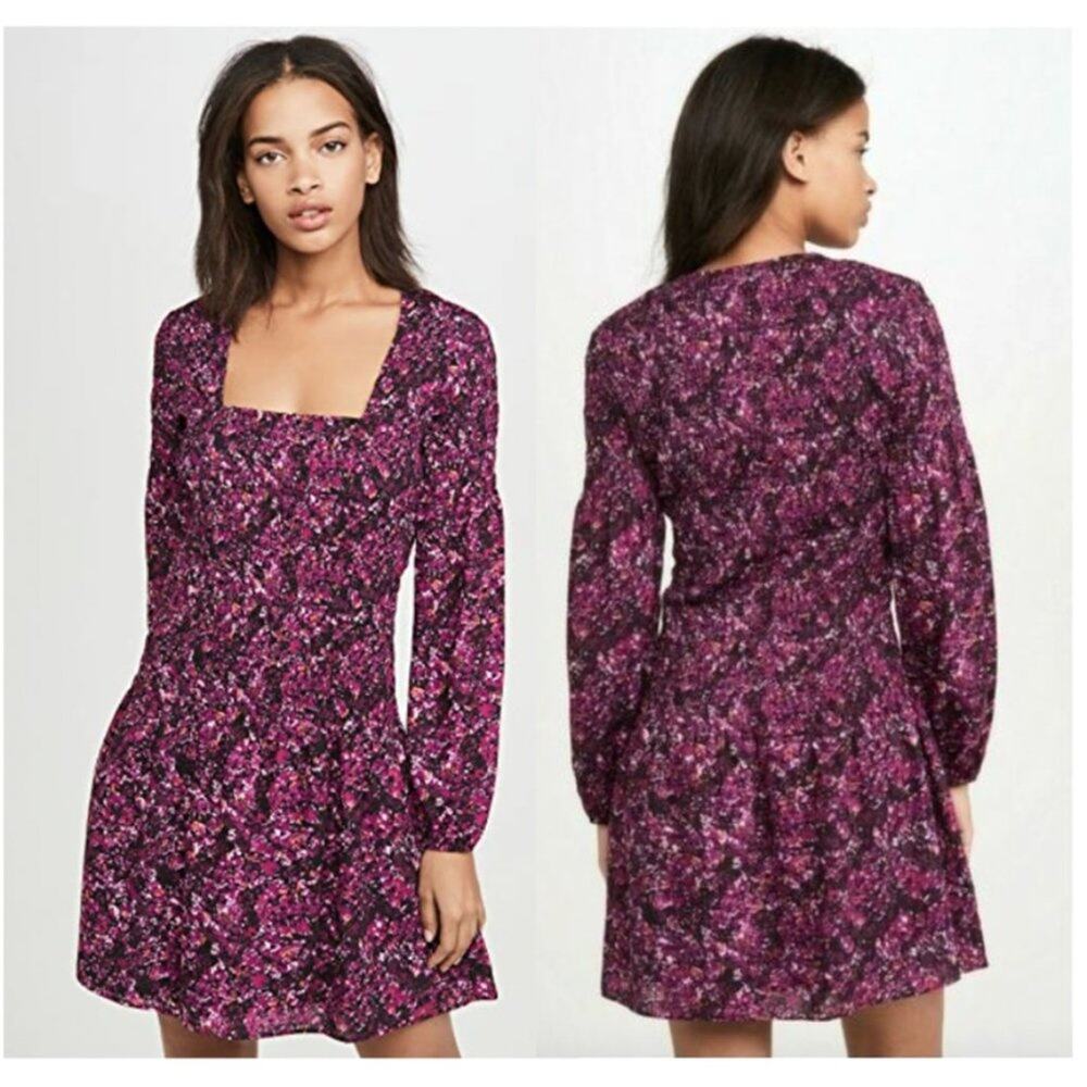 Parker Tiara Smocked Long-sleeve Dress In Presley Mosaic